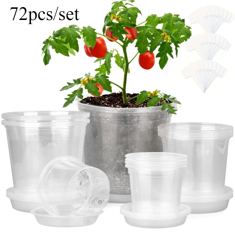 Net Pot 3 Inch - 72 sztuk/zestaw przezroczyste doniczki do szkółek