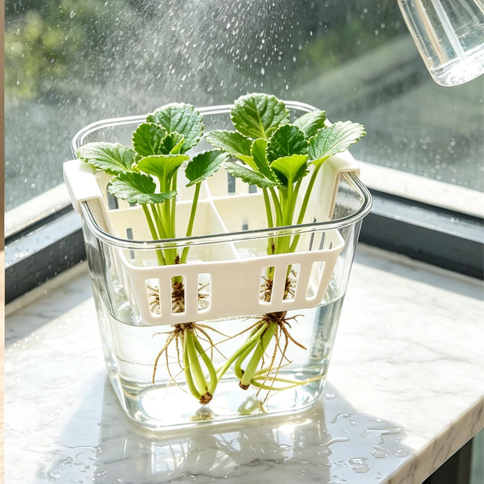 Net Pot 3 Inch - 4-komorowe donice hydroponiczne do szkółek, przezroczyste