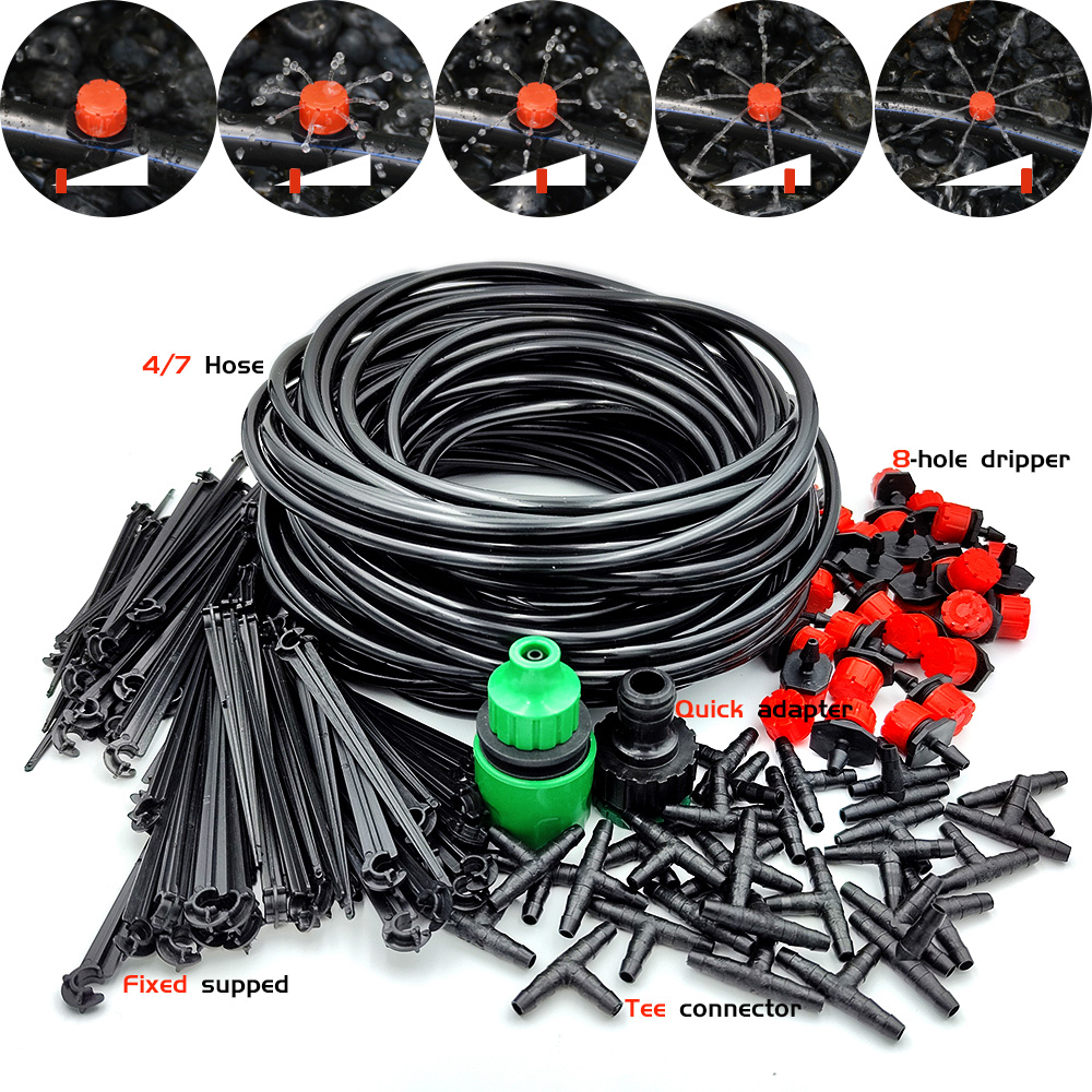 Urban Farming System - Szklarnia 15M-30M System nawadniania kroplowego DIY